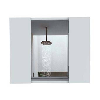 Draco Medicine Cabinet, Mirror, Double Door, One External Shelf