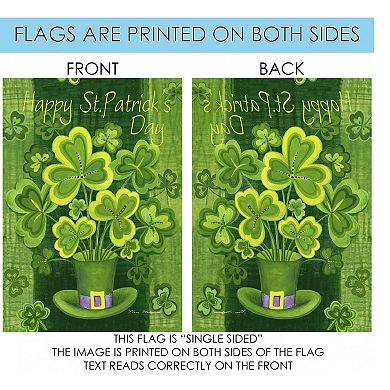 Shamrock Clover St Patrick's Day Outdoor House Flag 40" x 28"