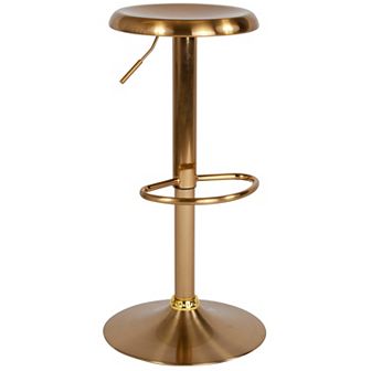 Merrick Lane Audrey Retro Style Height Adjustable Barstool with Footrest