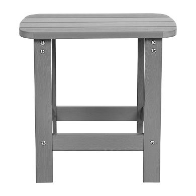 Merrick Lane All-Weather Adirondack Rocking Chairs & Outdoor Side Table