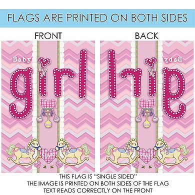 It's A Baby Girl Outdoor House Flag 40" x 28"