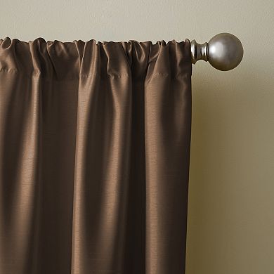 Elrene Home Fashions Versailles Faux Silk Blackout Window Curtain