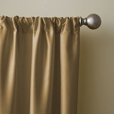 Elrene Home Fashions Versailles Faux Silk Blackout Window Curtain