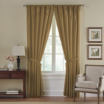 Elrene Home Fashions Versailles Faux Silk Blackout Window Curtain