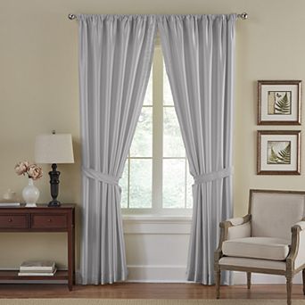 Elrene Home Fashions Versailles Faux Silk Blackout Window Curtain