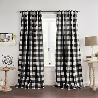 Elrene Home Fashions Grainger Buffalo Check Blackout Window Curtain