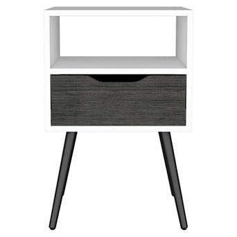 Allie Nightstand, Superior Top, Open Shelf, One Drawer