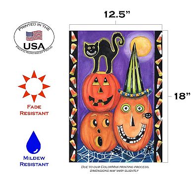 Halloween Pumpkin Feather Flag - 2.5x12ft Weatherproof Polyester Flag For Parties, Farms, Decor