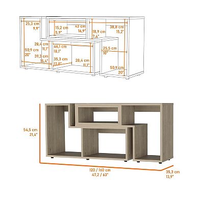 Harmony Extendable TV Stand, Multiple Shelves