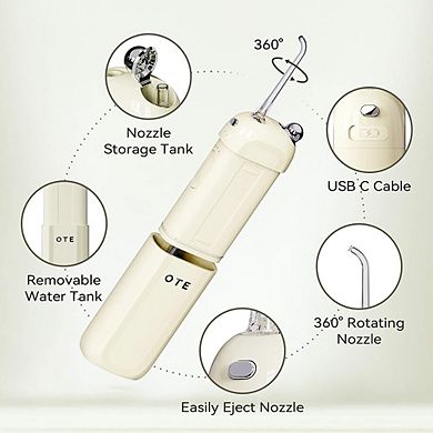 OTE Mini Electric Portable Water Flosser for Deep Cleaning Teeth