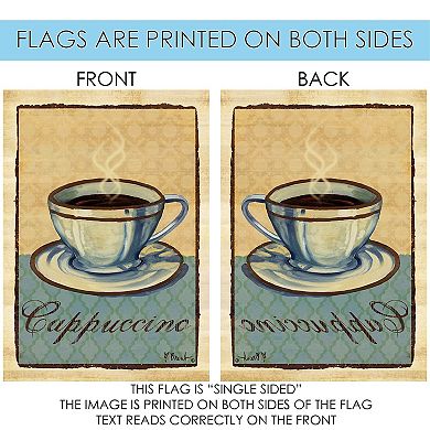 Cappuccino Stamp Outdoor House Flag 40" x 28"