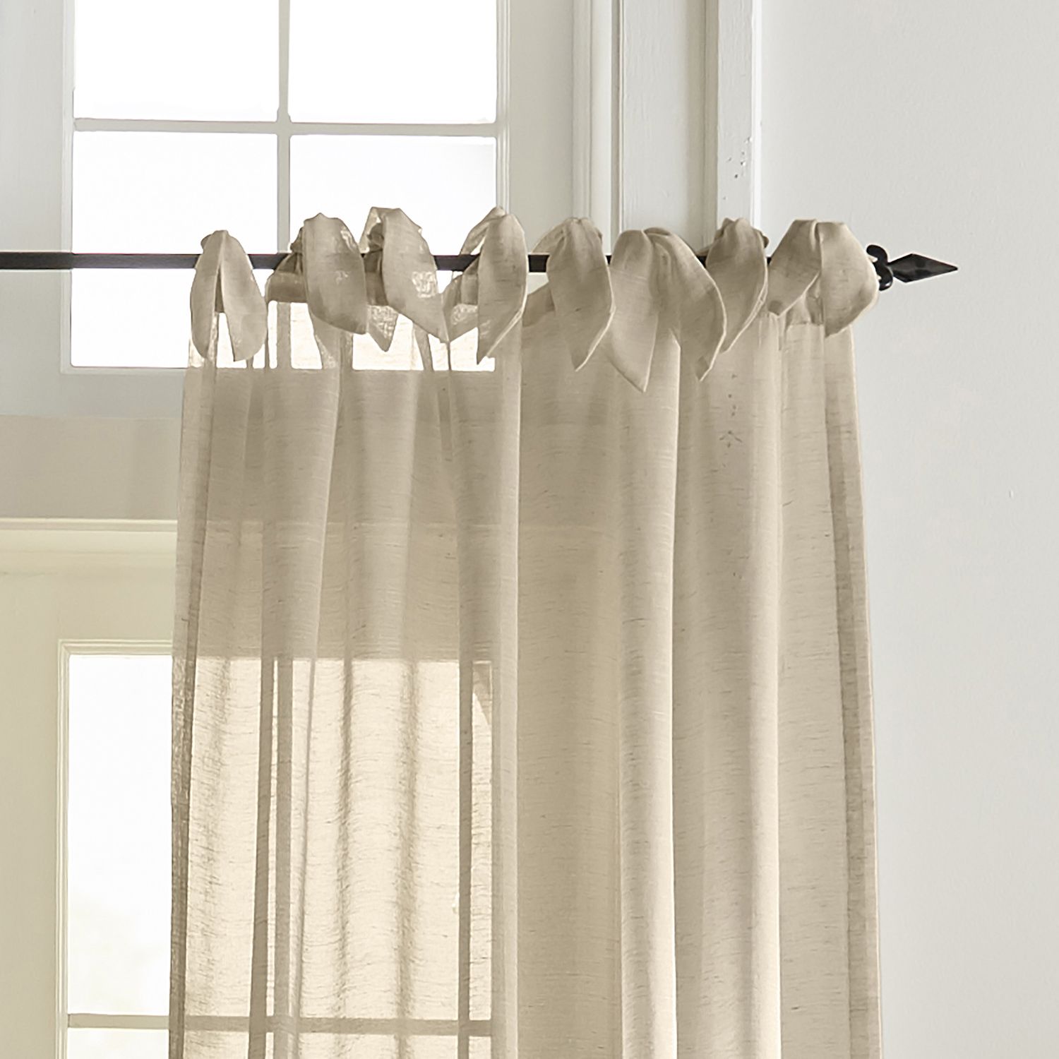 Elrene Home Fashions Vienna Tie-Top Sheer Window Curtain