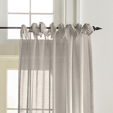 Elrene Home Fashions Vienna Tie-Top Sheer Window Curtain