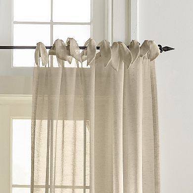 Elrene Home Fashions Vienna Tie-Top Sheer Window Curtain