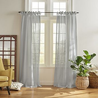 Elrene Home Fashions Vienna Tie-Top Sheer Window Curtain