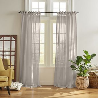 Elrene Home Fashions Vienna Tie-Top Sheer Window Curtain