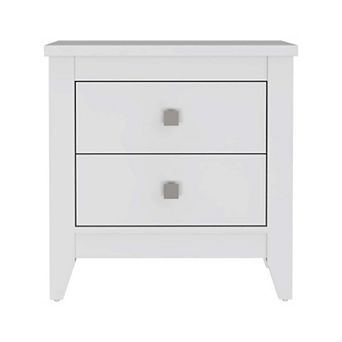 Breeze Four-Legged Modern Bedroom Nightstand, with Two Drawers