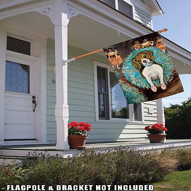 Dogas Beagle Light Outdoor House Flag 40" x 28"