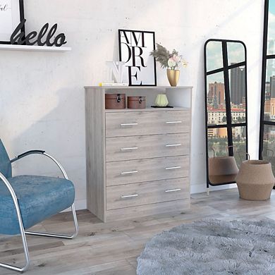 Lagos Four Drawer Dresser, One Shelf, Superior Top