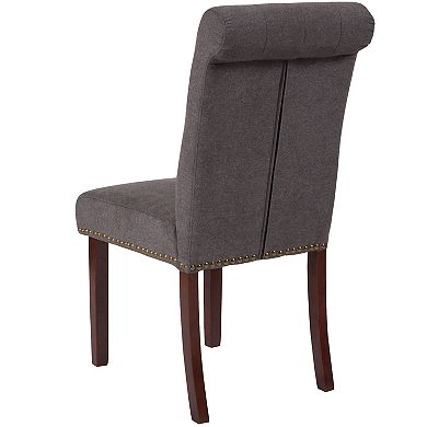 Merrick Lane Falmouth Upholstered Parsons Chair with Nailhead Trim - Set of 6