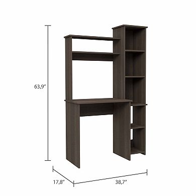 Nashville Writing Desk, Six Shelves