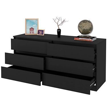 Seul Six Drawer Double Dresser, Superior Top