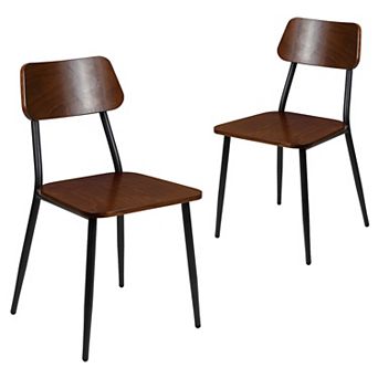 Merrick Lane Manhattan Industrial Style Dining Chair - Set of 2