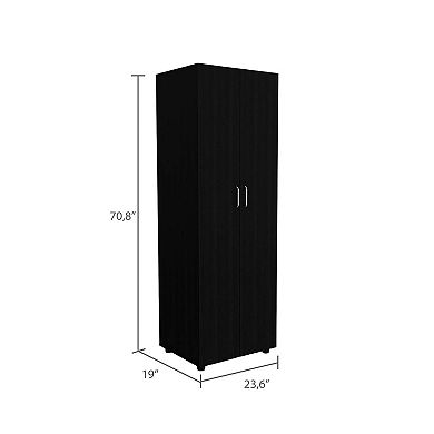 Glasgow Armoire, One Cabinet, Two Shelves