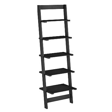 Lavish Home 5-Tier Skinny Ladder Bookshelf