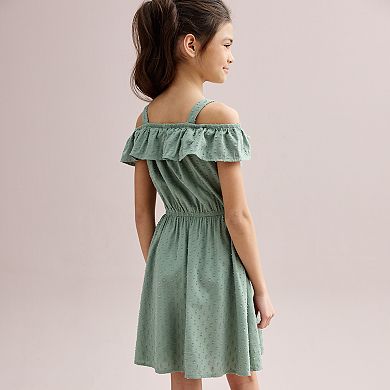 Girls 6-20 SO® Clip Dot Dress in Regular & Plus Size