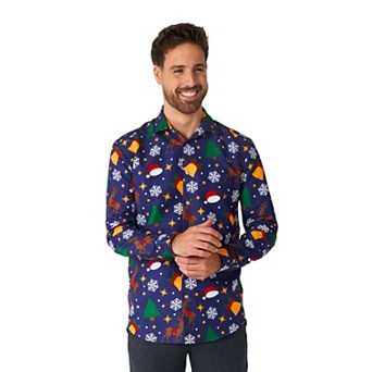Men's Suitmeister Christmas Icons Shirt