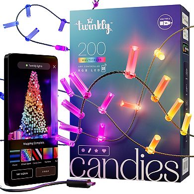 Twinkly Candies 200-Light Candle-Shape RGB String Lights