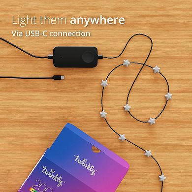 Twinkly Candies 200-Light Star-Shaped RGB String Lights