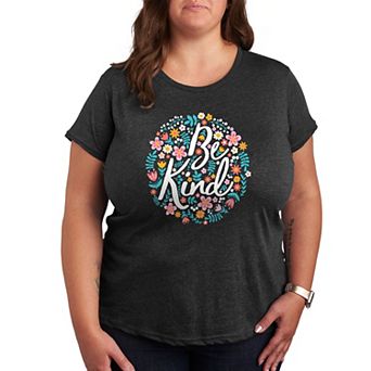 Plus Be Kind Flowers Graphic Tee