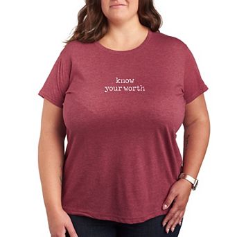 Plus Know Your Worth Graphic Tee