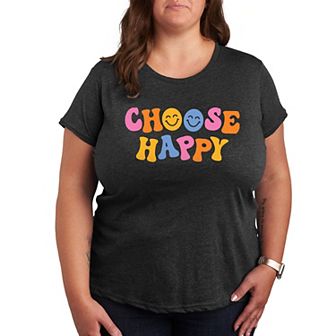 Plus Choose Happy Graphic Tee