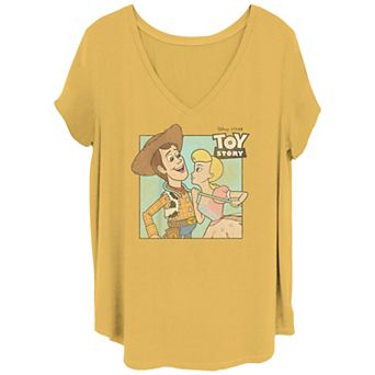 Disney / Pixar's Toy Story Woody & Bo Peep Juniors' Plus Size V-Neck Tee