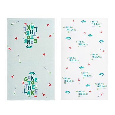 Celebrate Together Summer Lake 2-Pack Terry Kitchen Towels