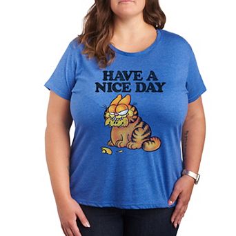 Plus Garfield Have A Nice Day Retro Graphic Tee