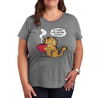 Plus Garfield Life Before Coffee Graphic Tee