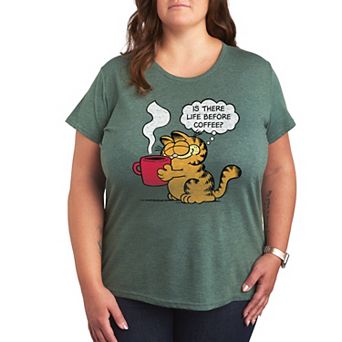 Plus Garfield Life Before Coffee Graphic Tee