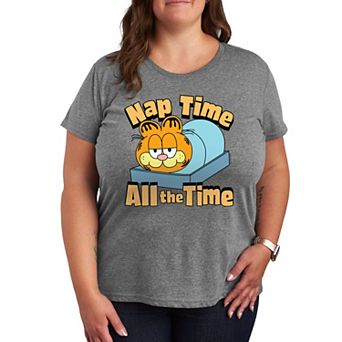 Plus Garfield Nap Time All The Time Graphic Tee