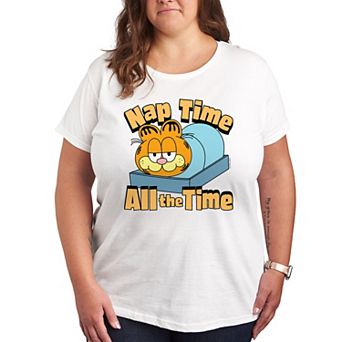 Plus Garfield Nap Time All The Time Graphic Tee