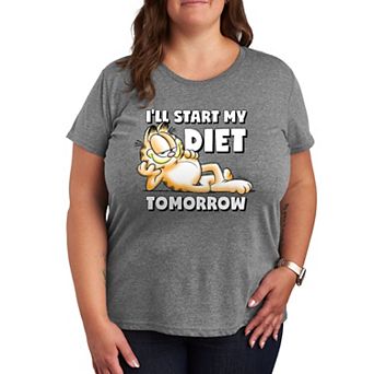 Plus Garfield Diet Tomorrow Graphic Tee
