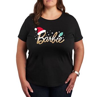 Plus Barbie® Logo Santa Hat Graphic Tee