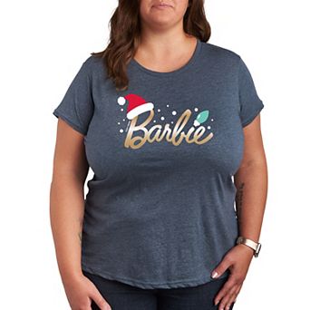 Plus Barbie® Logo Santa Hat Graphic Tee