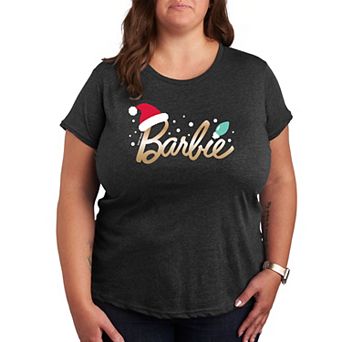 Plus Barbie® Logo Santa Hat Graphic Tee
