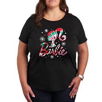 Plus Barbie® Holiday Tie Dye Logo Graphic Tee