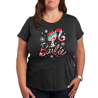 Plus Barbie® Holiday Tie Dye Logo Graphic Tee
