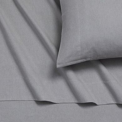 Tribeca Living Yarn Dyed Flannel Deep Pocket Sheet Set or Pillowcases